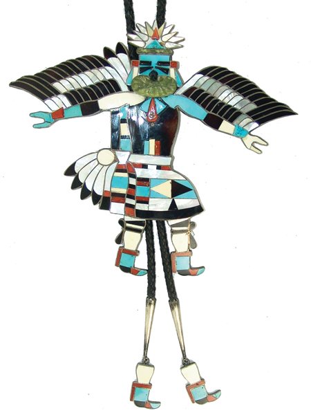 "World's Largest" Zuni Inlay Bolo Tie (1 of 10)