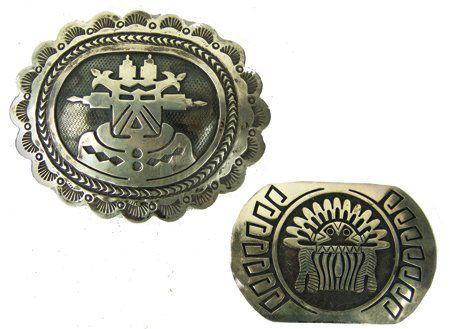 2 Hopi Belt Buckles - Fernando Puhuhefvaya (1 of 10)