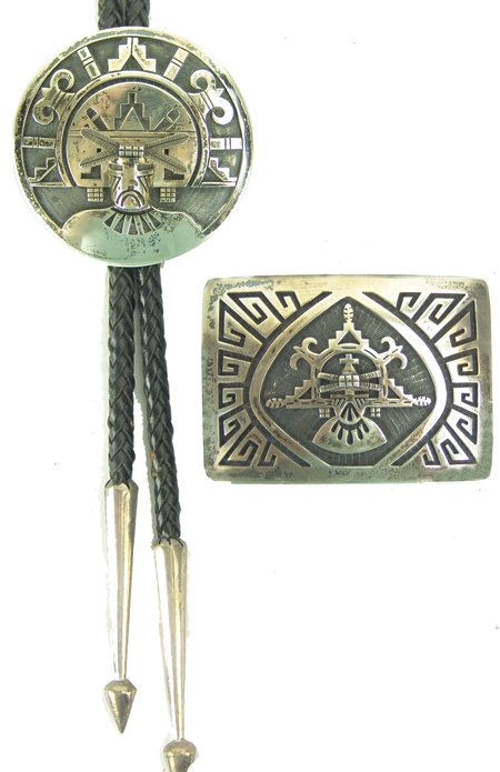 Hopi Bolo/Buckle Set - Laurence Saufkie (1 of 10)