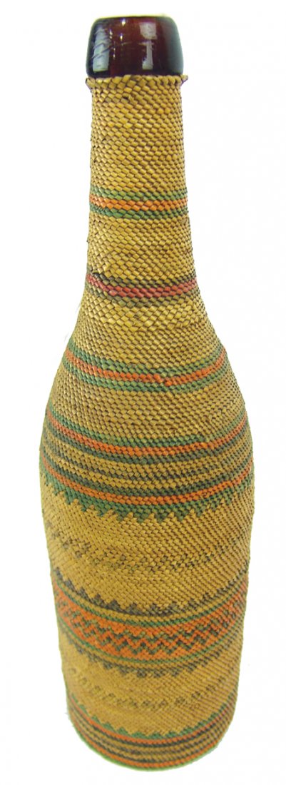 Makah Basketry Covered Bottle (1 of 8)