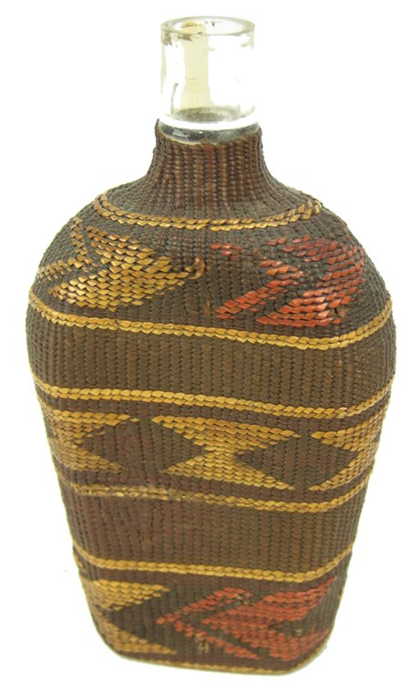 Tlingit Basketry Covered Bottle (1 of 7)