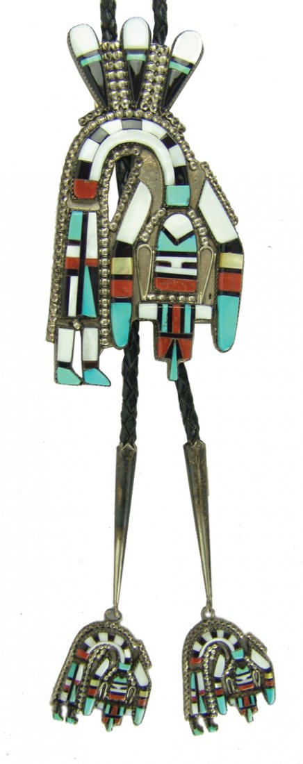 Zuni Inlay Bolo Tie - Herbert Cellicion (1 of 6)