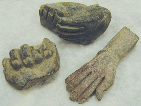 3 Mayan Pottery Figures (1 of 10)