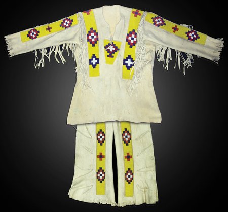 Northern Plains Beaded War Shirt & Leggings (1 of 10)