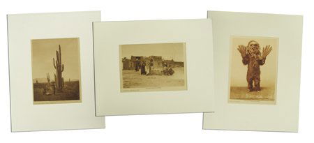 3 Sepia Photogravures, Edward Curtis (1868-1952) (1 of 10)