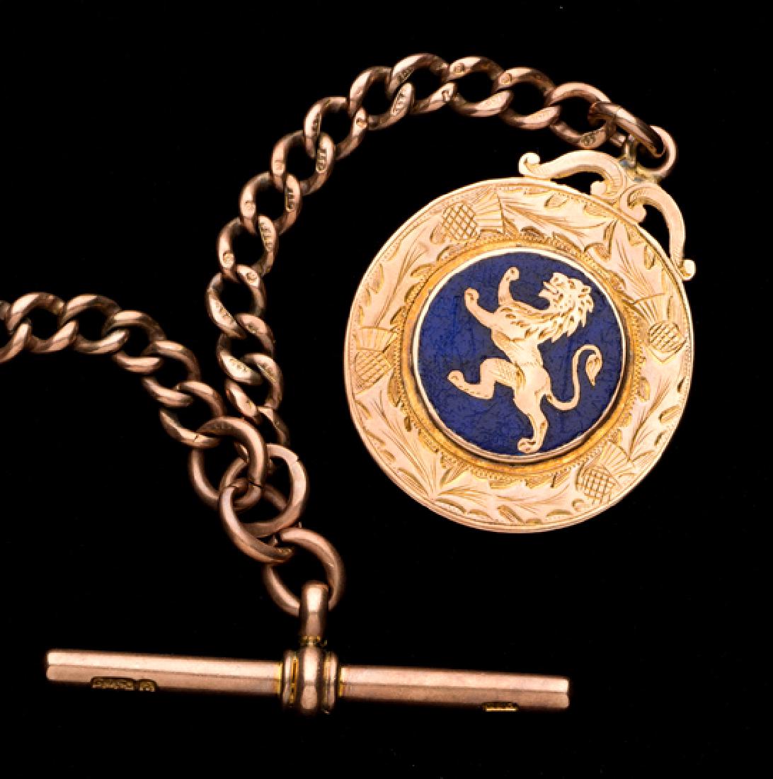 15ct. gold & enamel Scottish international football (1 of 1)
