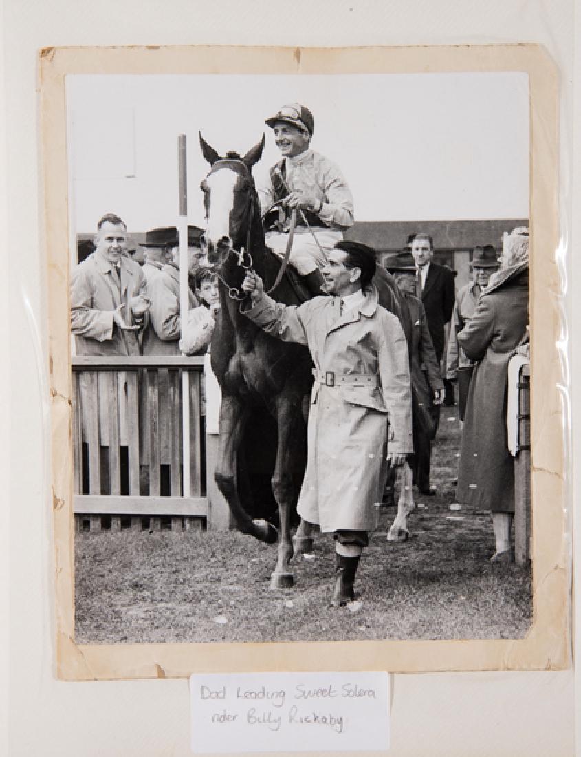 A family photograph album relating to the Newmarket: A family photograph album relating to the Newmarket stable lad Leo Grimes who looked after 'Sweet Solera' and other noteworthy racehorses, Grimes worked for Reg Day, Cecil Boyd-Rochfort, Tom Waugh, an