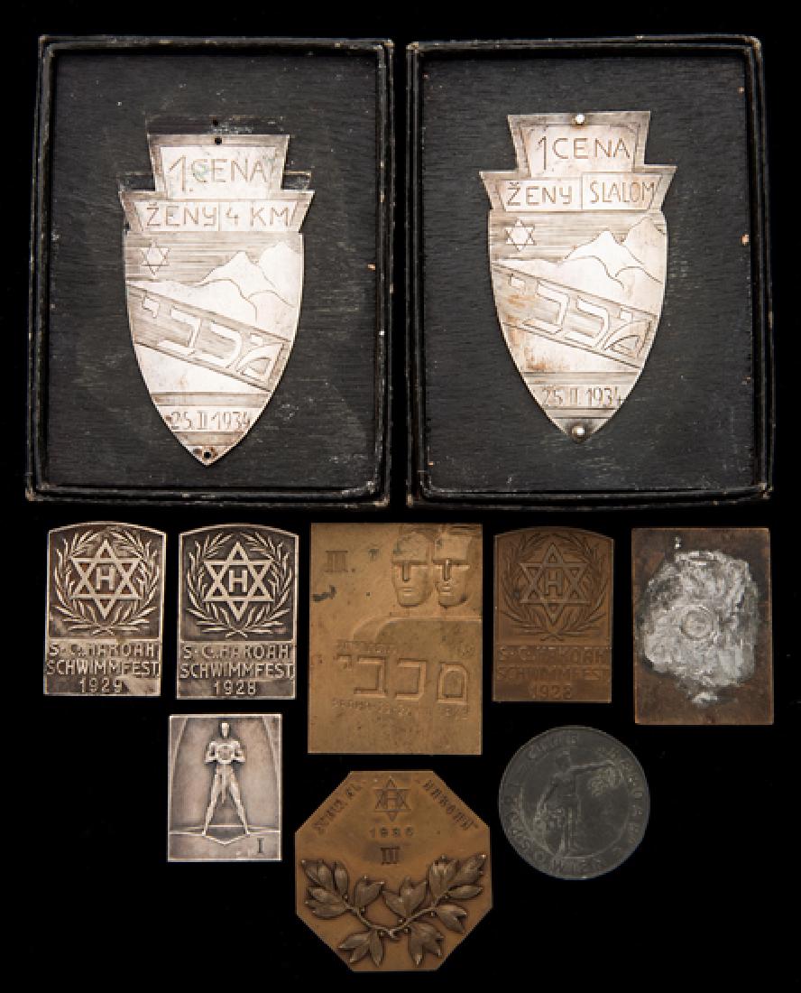 A group of ten Jewish sports medals, i) bronze Maccabi (1 of 1)