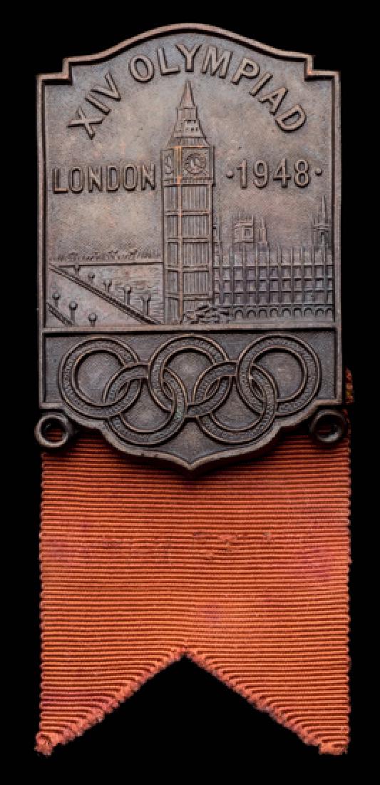 London 1948 Olympic Games participant's badge for (1 of 1)