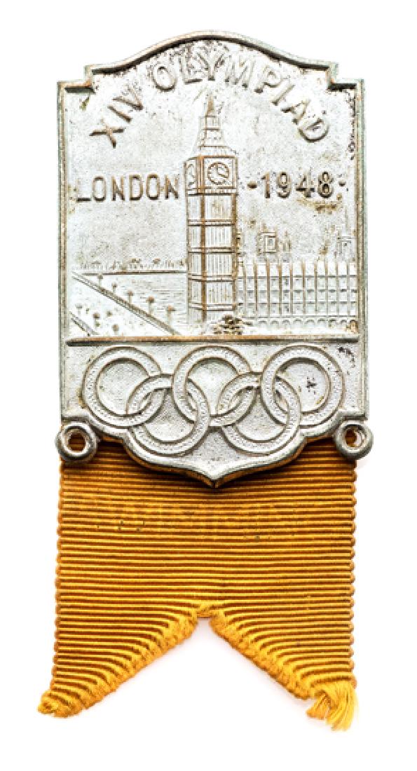 London 1948 Olympic Games Official's badge, silvered (1 of 1)