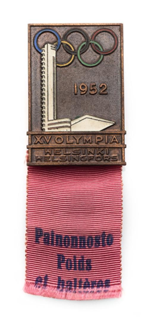 Helsinki 1952 Olympic Games competitor's badge for (1 of 1)