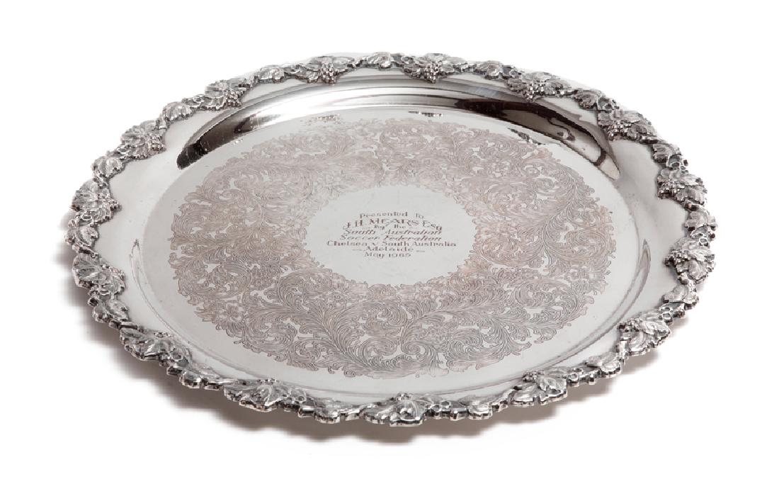 Large silver-plated salver presented to Joe Mears, (1 of 1)