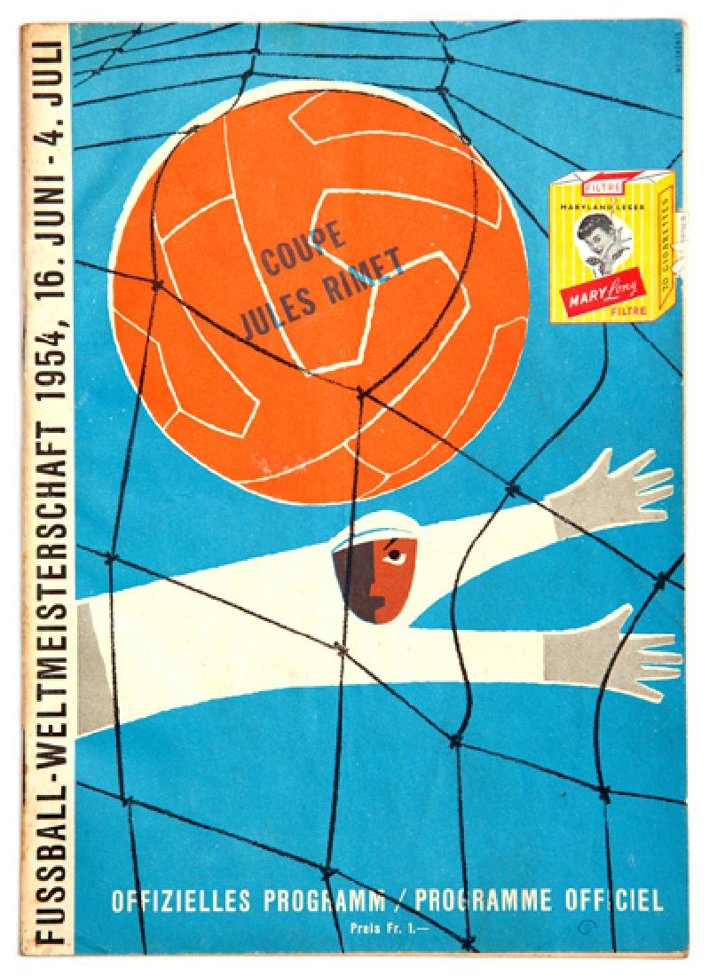 Programme for the 1954 World Cup Final West Germany v (1 of 1)