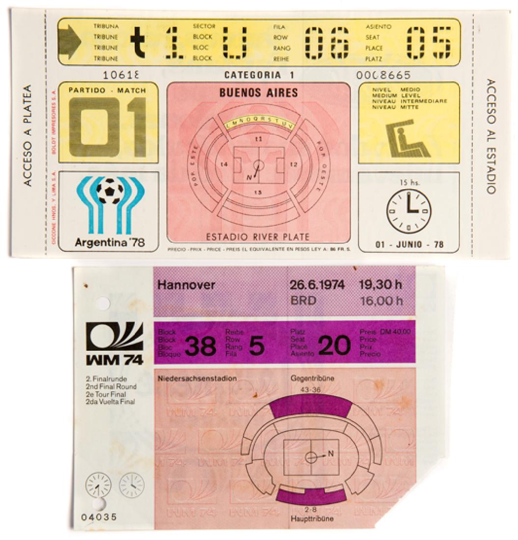 Ten tickets from the 1974 and 1978 World Cups, two from (1 of 1)