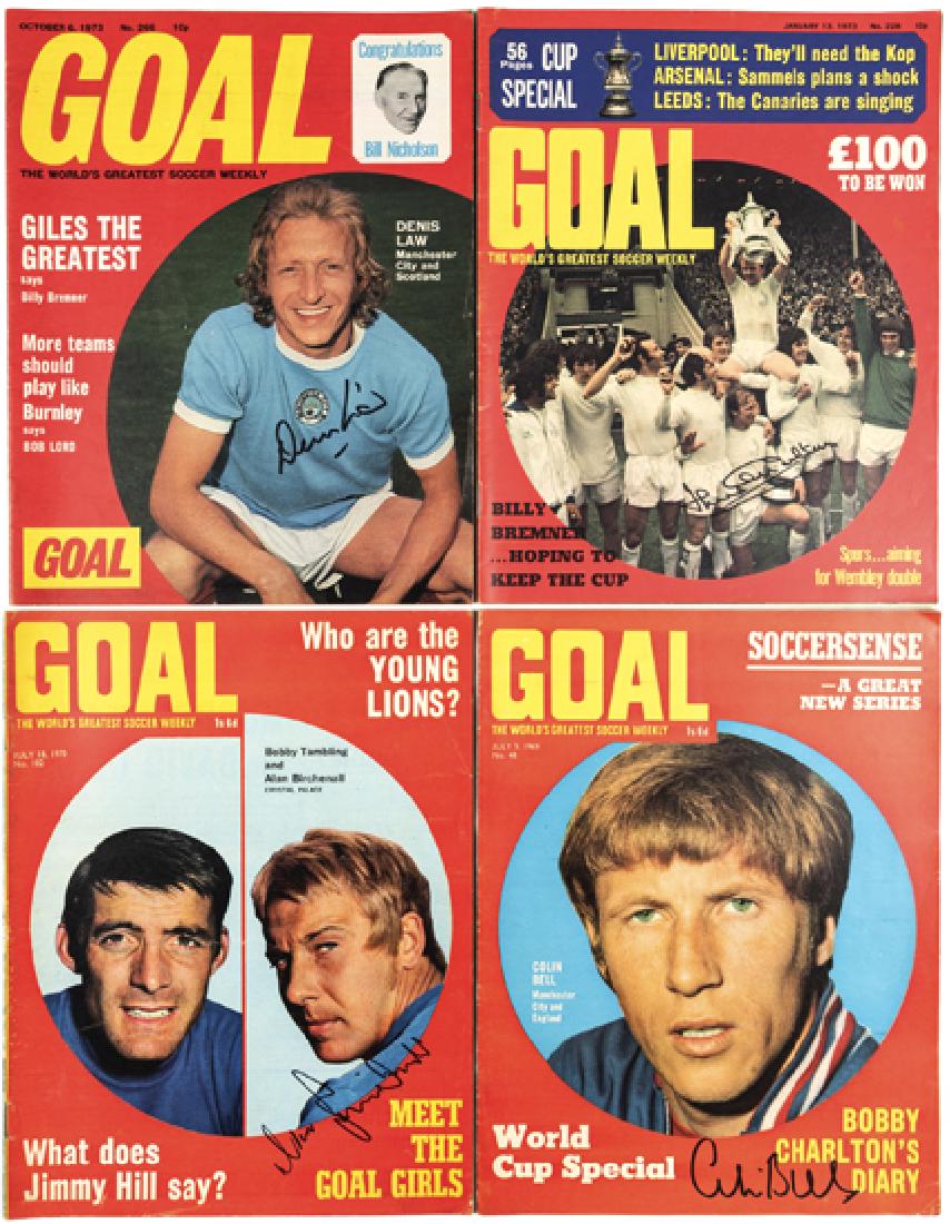 A collection of autographed 1970s football magazines, (1 of 1)
