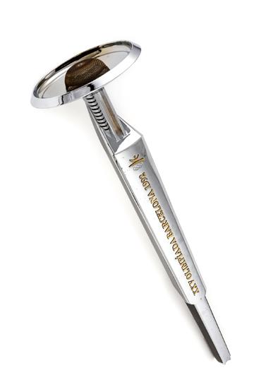 OLYMPIC GAMES & ATHLETICS: 1992 Barcelona Olympic Games bearer's torch, designed by Andre Ricard, manufactured by Kromschroder, length 68cm.
