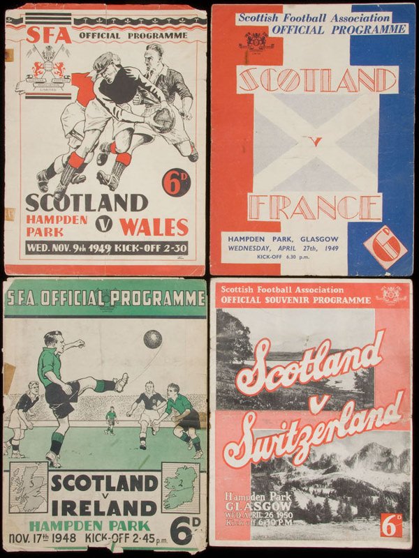 A collection of 16 Scotland international programm