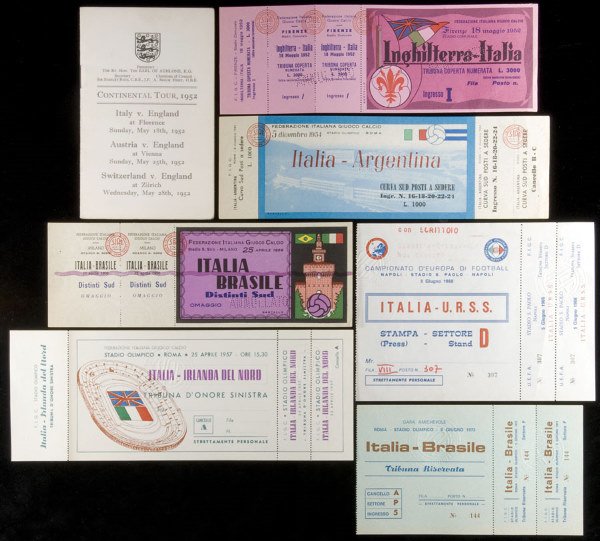 A collection of six unused Italian international m