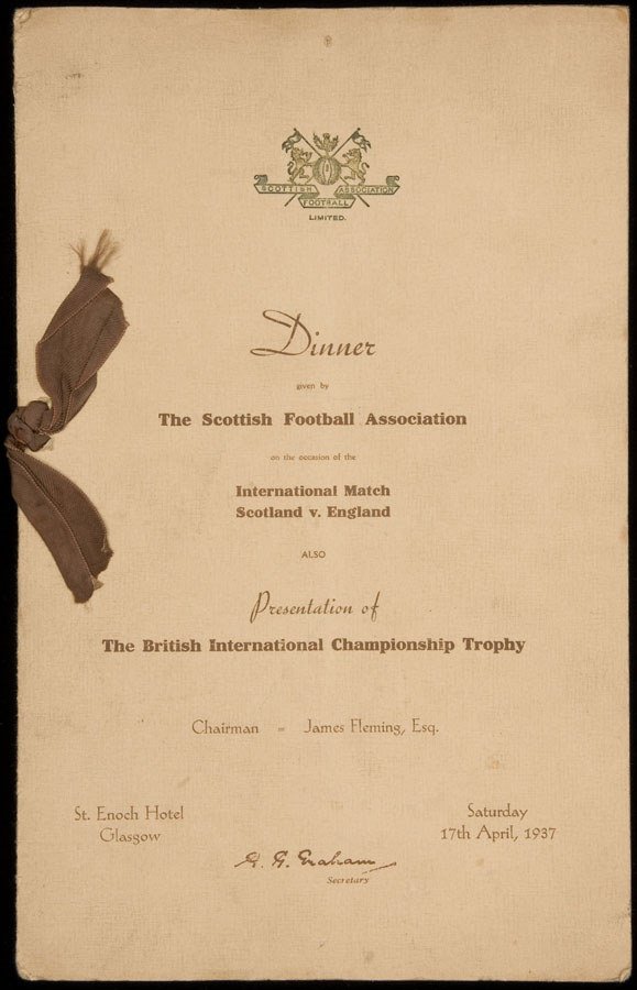 A fine signed Scottish Football Association dinner - 2