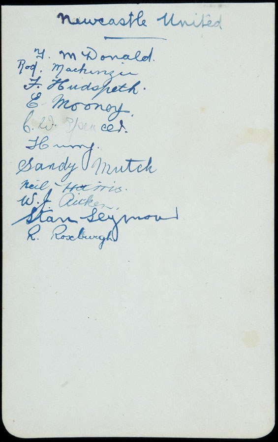 Football autographs, 13 pages removed from autogra