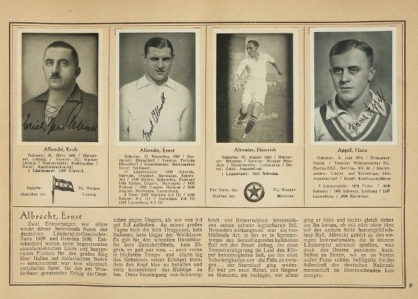 Kicker Bilderwerk, a German sticker album featurin