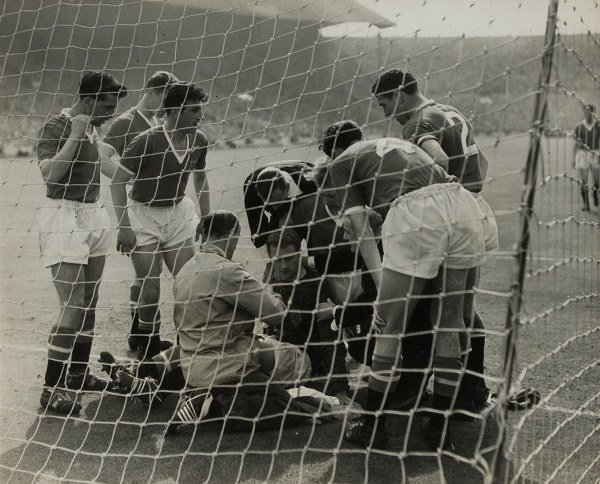 A group of 22 b&w press photographs from the Manch