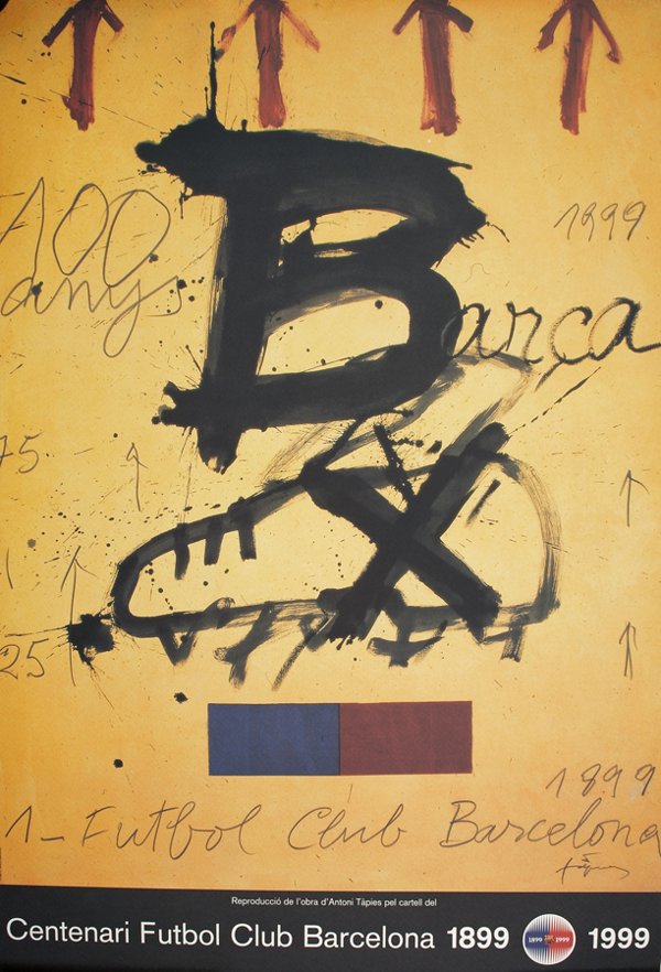 An official Barcelona FC centenary poster 1899-199