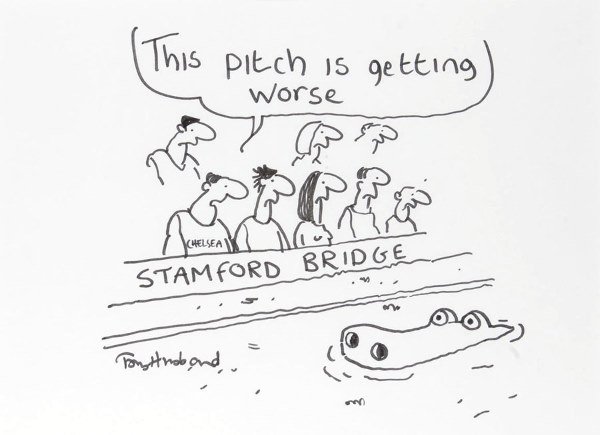 Tony Husband (born 1950) THE PITCH IS GETTING WORS