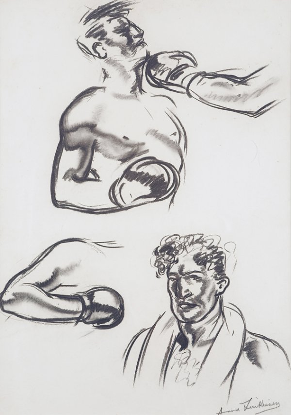 Anna Katrina Zinkeisen (1901-1976) RINGSIDE SKETCH