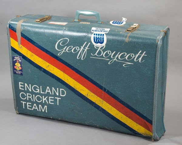 Geoff Boycott's England M.C.C. cricket suitcase, w