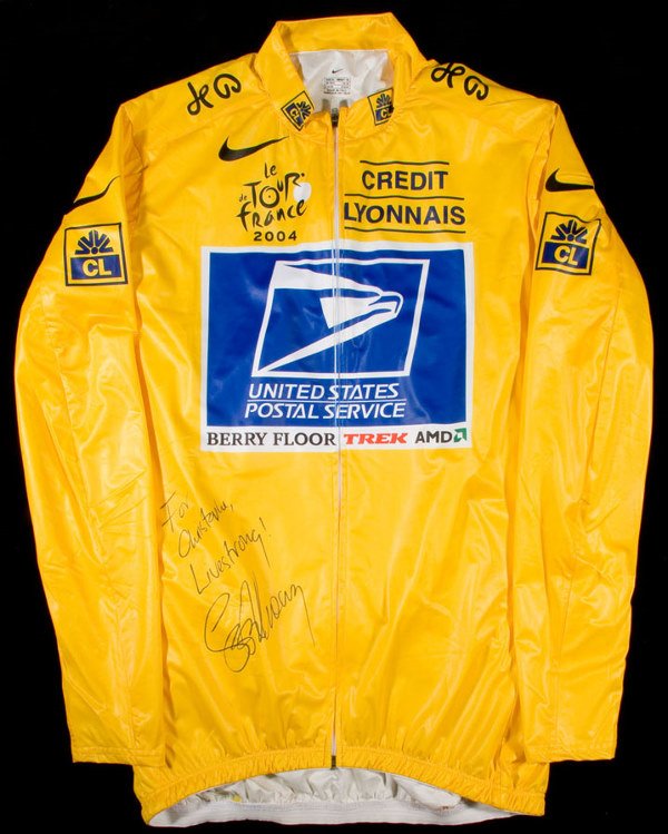 Lance Armstrong's yellow overall leader's jacket f