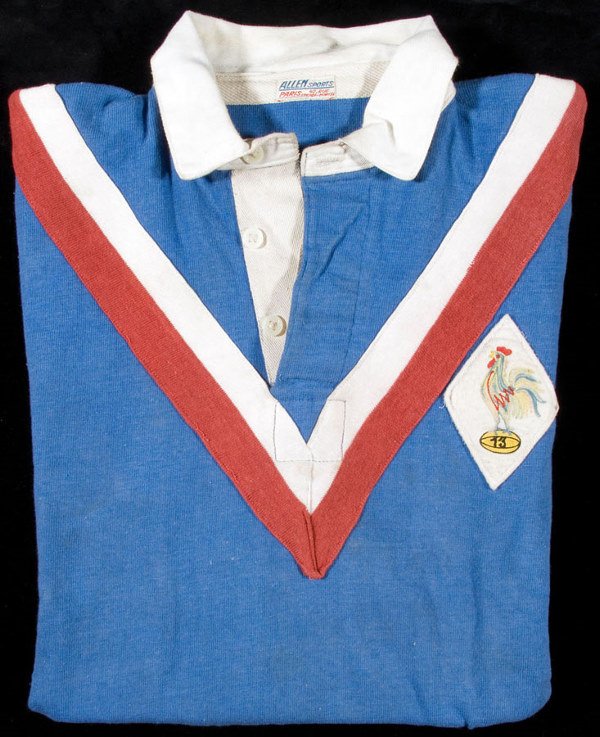 A blue France No.2 international shirt circa 1939