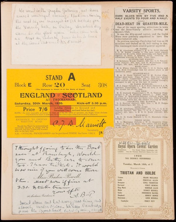 Twelve large leaves from an album pasted double-s