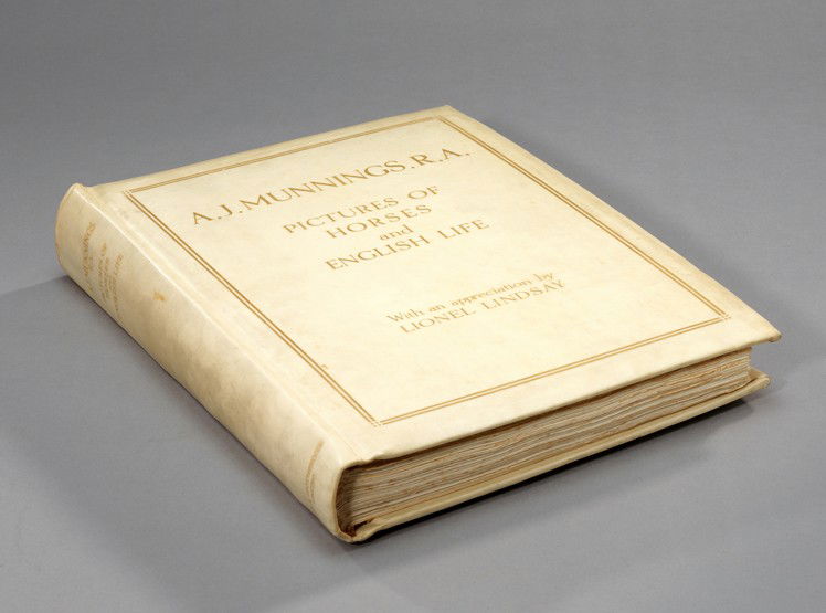 Munnings, Sir Alfred James (1878-1959, artist) and: Munnings, Sir Alfred James (1878-1959, artist) and Sir Lionel Arthur Lindsay (1874-1961) Pictures of Horses and English Life, London and New York: Eyre and Spottiswoode Limited, 1927. 4to (345 x 255mm