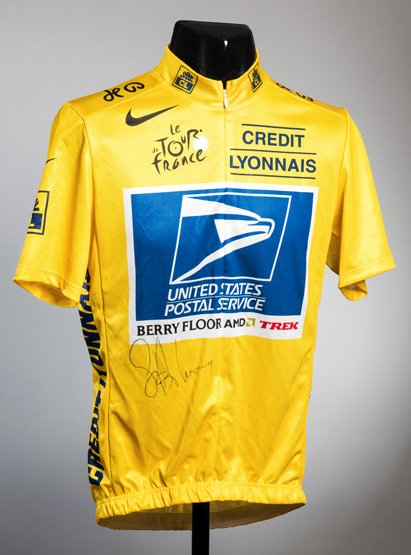 A Lance Armstrong signed 2004 Tour De France yellow (1 of 1)