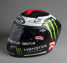 Jorge Lorenzo 2015 race-worn HJC helmet with signed