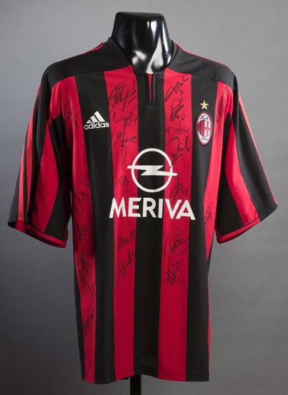 Team-signed AC Milan replica jersey, signatures (1 of 1)