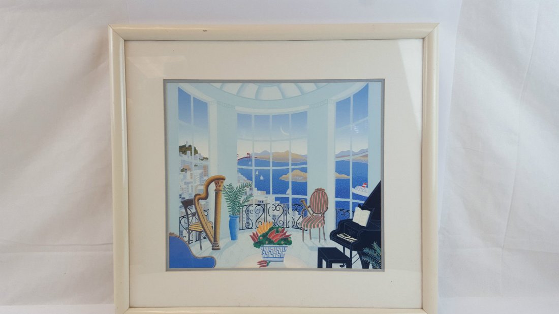 Golden Gate, 1990 Serigraph Framed by Thomas Mcknight: This is a beautifully painted Golden Gate 1990 by Thomas mcknight.The worldwide appeal of Thomas McKnight's prints, paintings, and posters place him in an elite group of contemporary artists whose wor