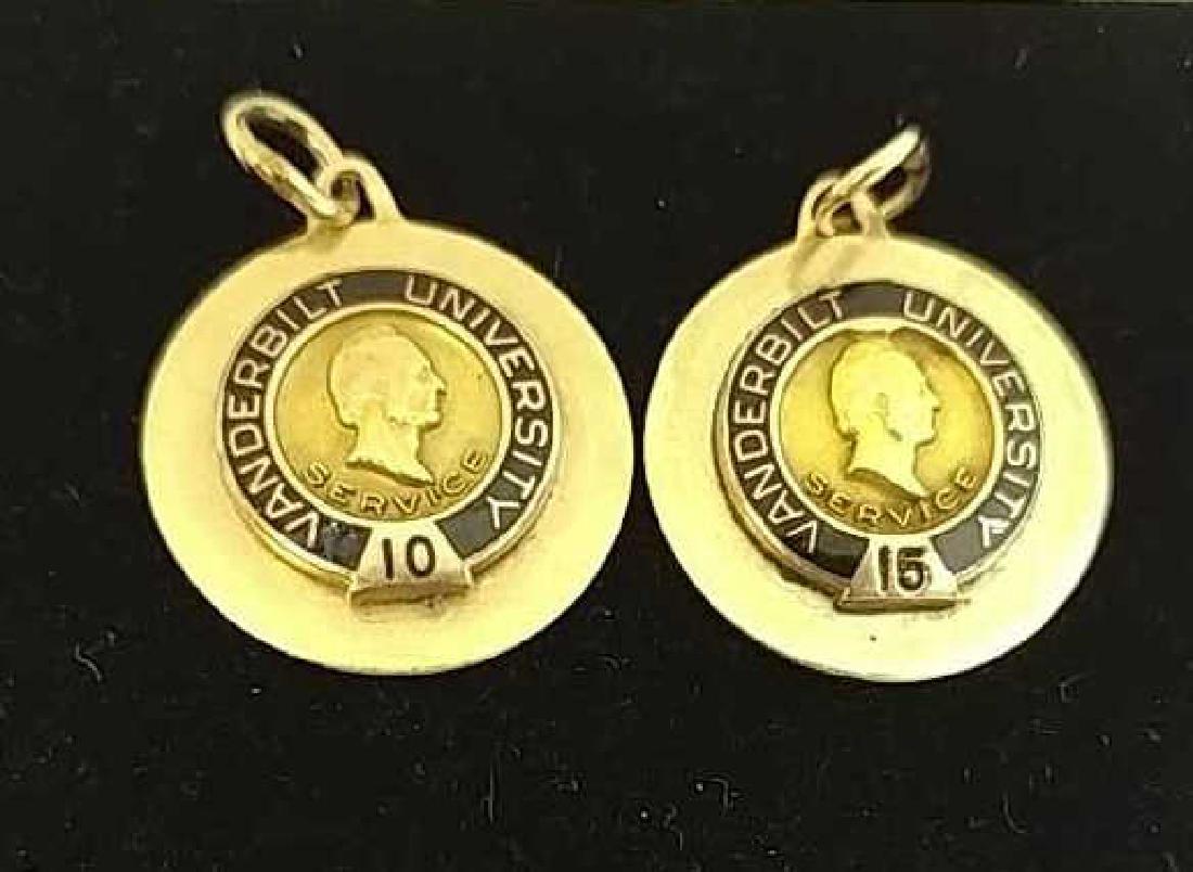 (2) 14 Karat Gold Vanderbilt University Service (1 of 3)