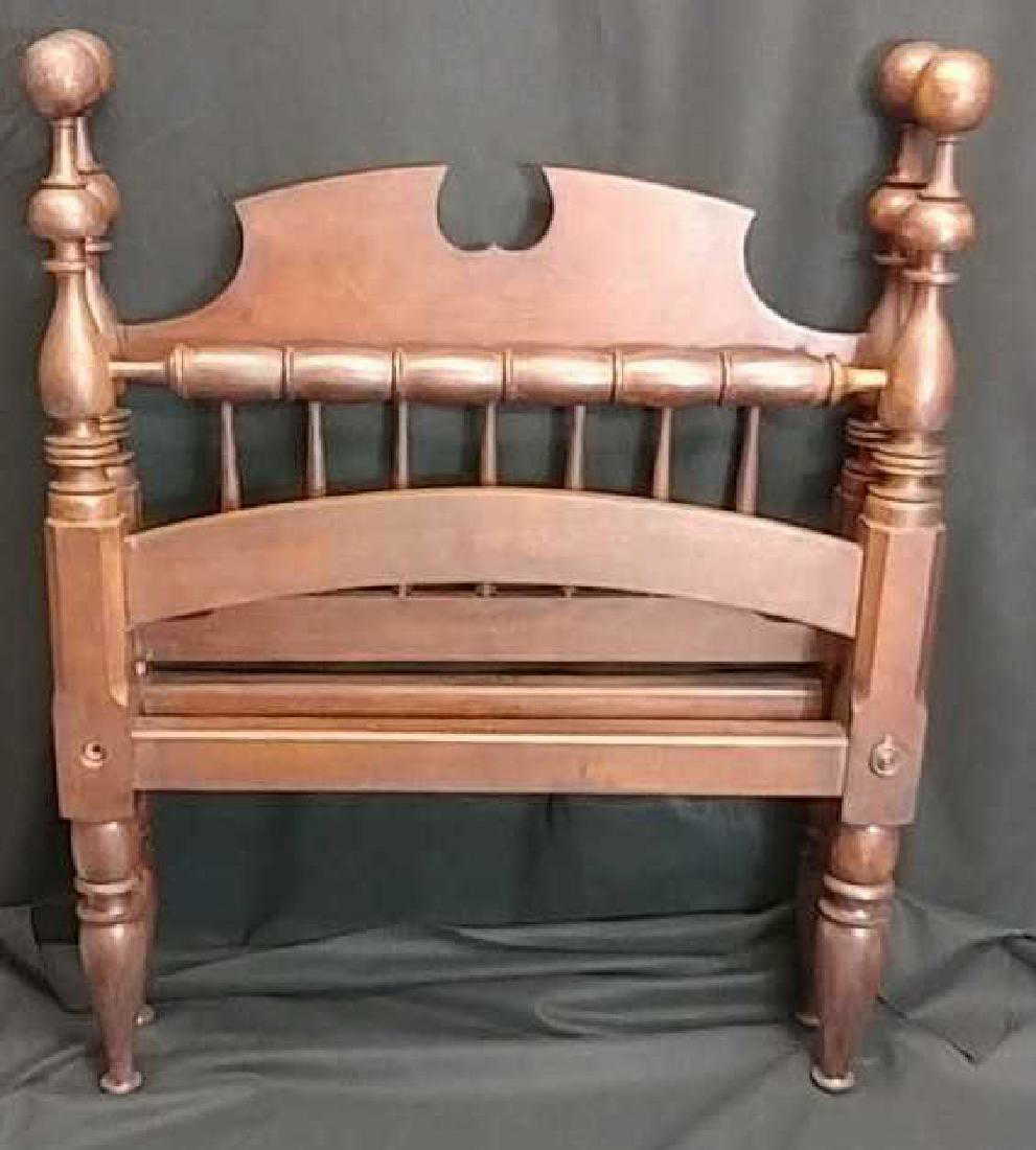 Antique Cherry Cannonball Twin Bed