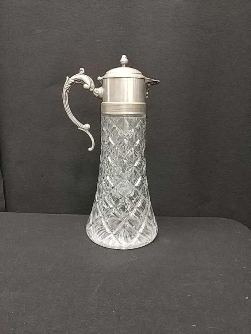 Large Vintage Carafe with Pewter Lid (1 of 2)