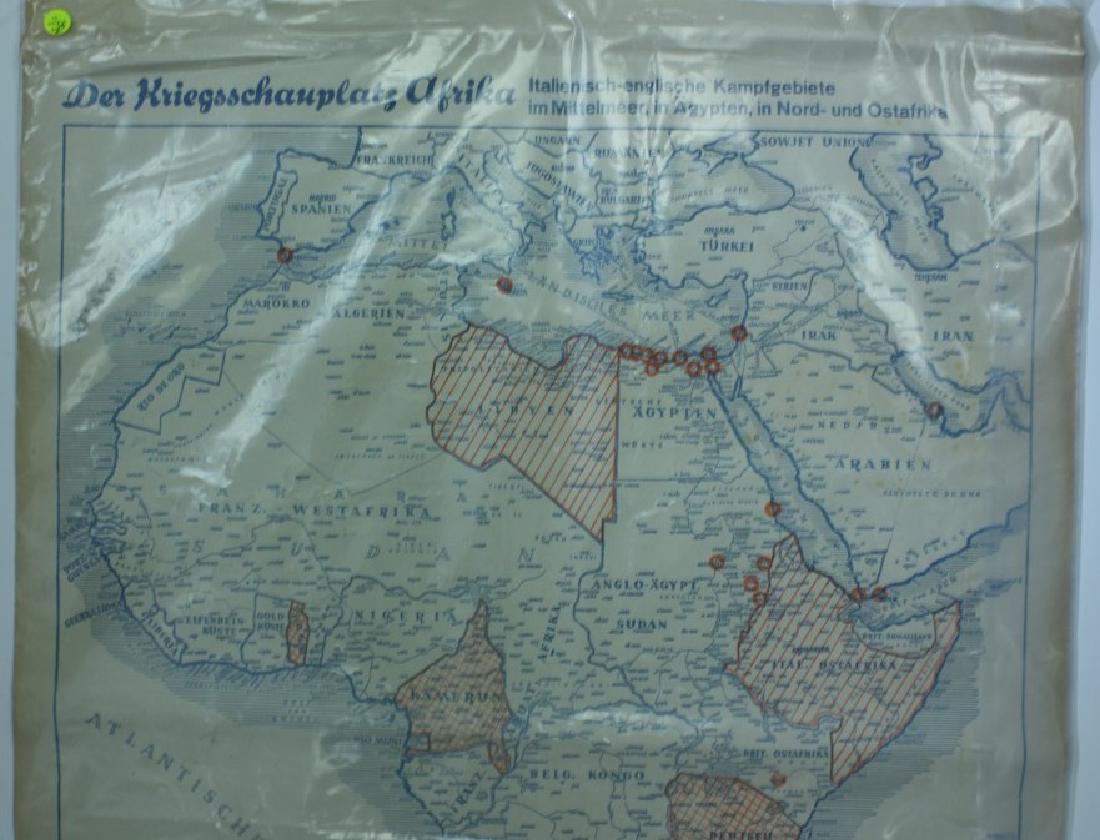 Very Large German Military Map of the Italian Bombings (1 of 7)