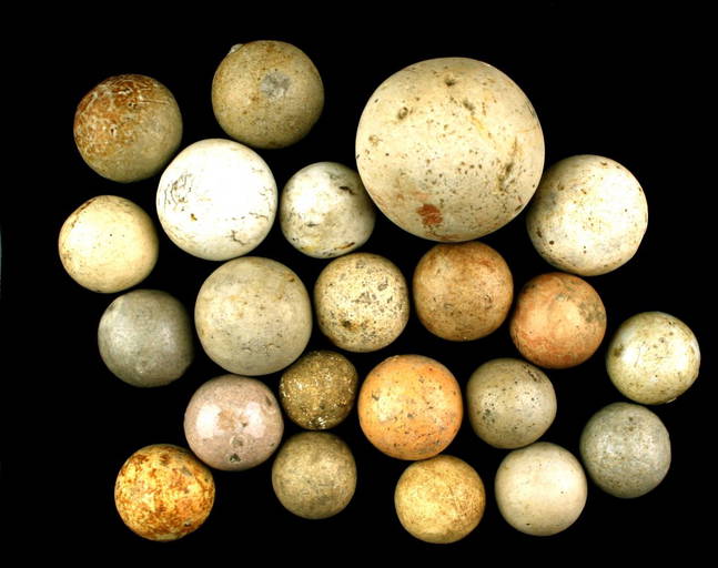 22 Scottish Earthenware/stoneware Marbles