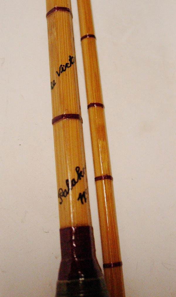 HARDY - VICTOR SPLIT CANE SPINNING ROD: Hardy - Victor split cane spinning rod, 2 piece, 7ft 6'' E12574