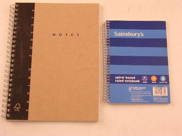 683: AN A5 SPIRAL BOUND NOTEBOOK AND ANOTHER SMALLER