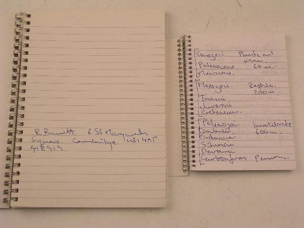 683: AN A5 SPIRAL BOUND NOTEBOOK AND ANOTHER SMALLER - 2