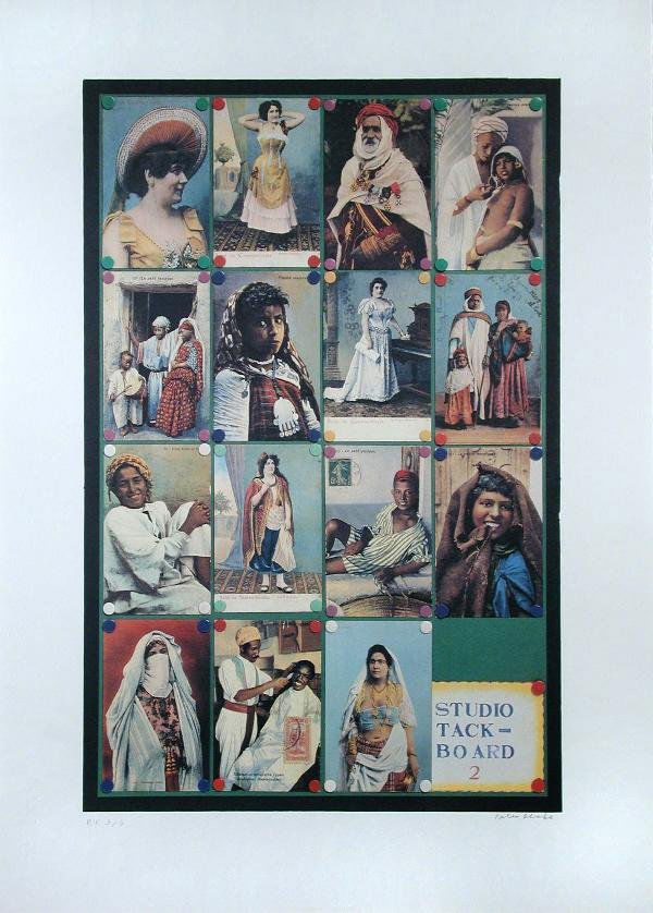 456b: SIR PETER BLAKE, RA (BRITISH, B.1932): Sir Peter Blake, RA (British, b.1932) Studio Tackboard 2 signed lower right "Peter Blake" printer's proof, 3/4, published by the Curwen Press lithograph in colours 74 x 53cm