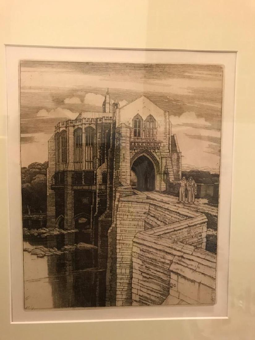 Frederick Landseer Maur Griggs St. Botoloph's Bridge,: Frederick Landseer Maur Griggs St. Botoloph's Bridge, etching, 1937, 25 x 20cm (plate); John Piper, India Love Poems by Tambimuttu, London: Paradine 1977, unnumbered, 3 colour reproductions; Leo Wyatt