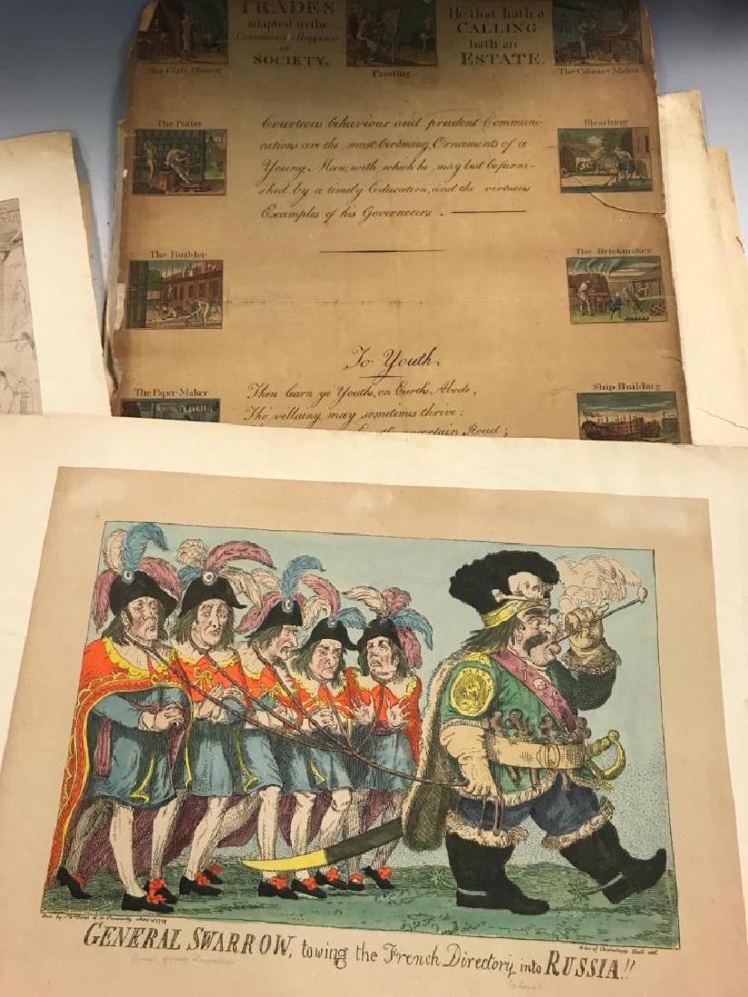Prints and engravings, a small quantity, including (1 of 4)