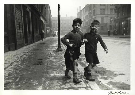 Bert Hardy (b.1913) The Gorbals, a later print, signed: Bert Hardy (b.1913) The Gorbals, a later print, signed in black felt tip pen to lower right margin, 24 x 35cm